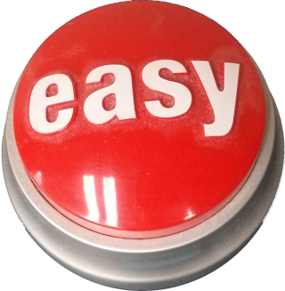 Picture (I took and badly cropped the background out) of an EZ/Easy Button